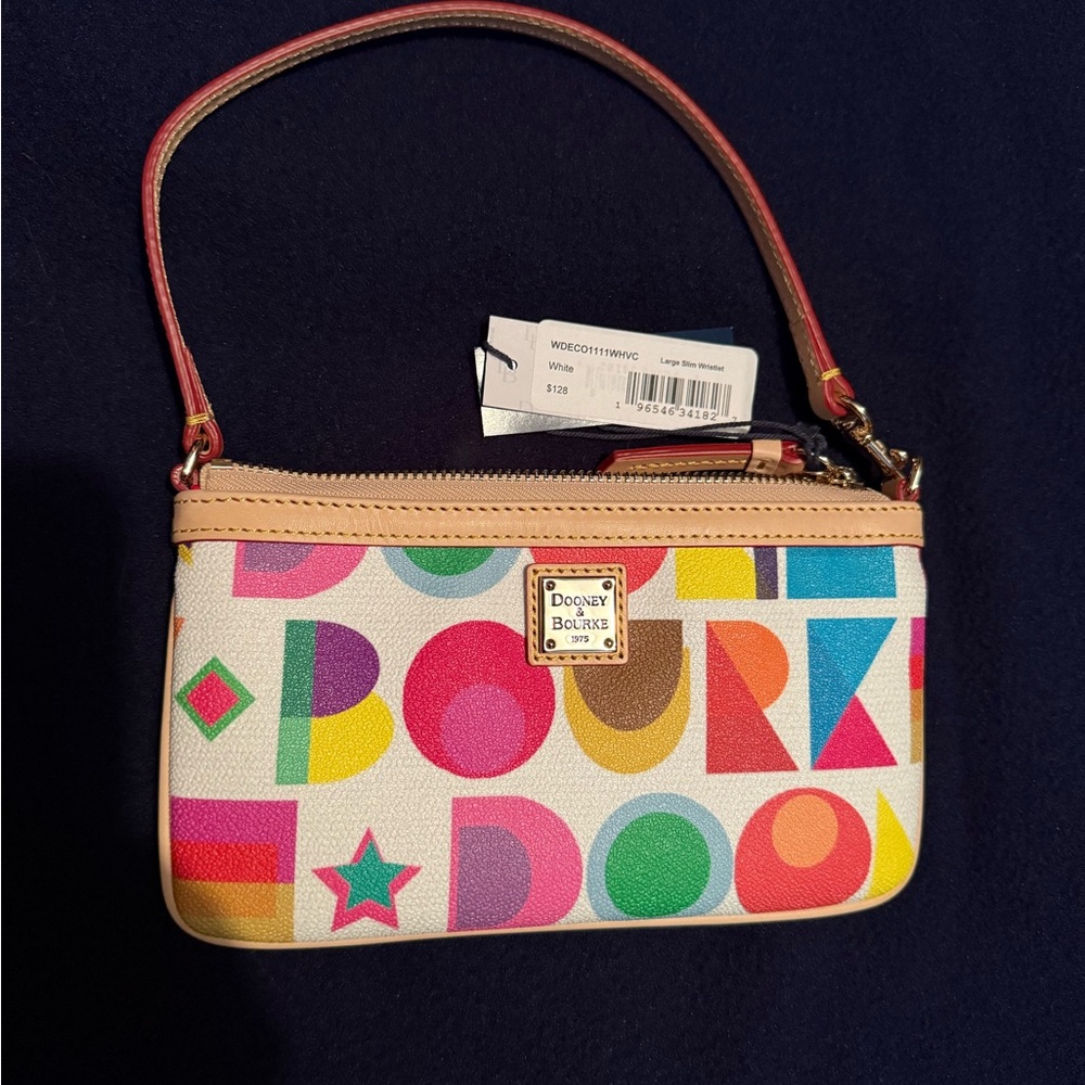 NWT Dooney & Bourke Wristlet with Vibrant Red Interior
